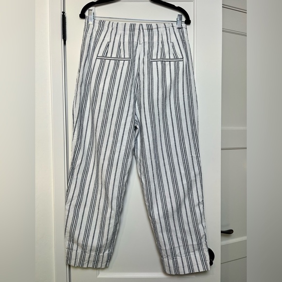 Madewell Linen Striped Paper Bag Waist Pants (8) - Picture 4 of 4